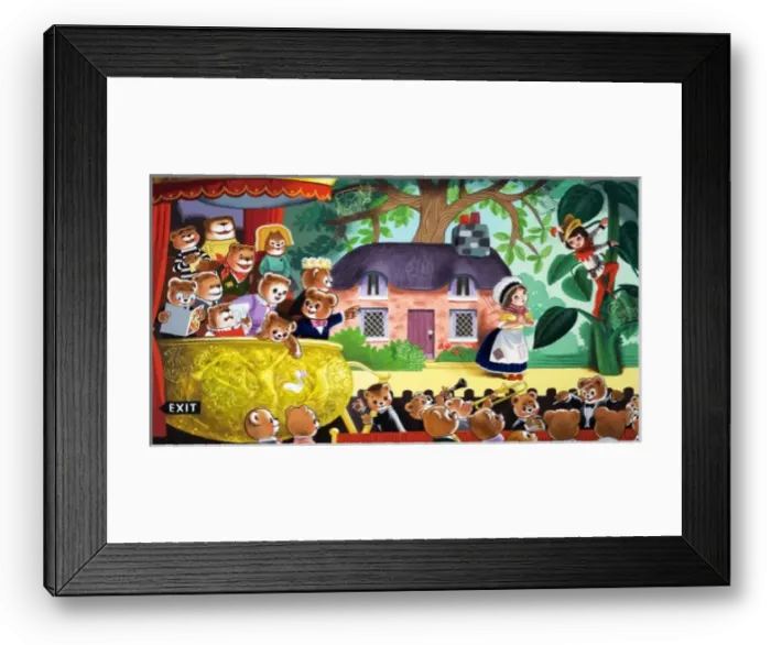 Framed Print : Jack and the Beanstalk being watched by teddy bears Framed Print : Jack and the Beanstalk being watched by teddy bears