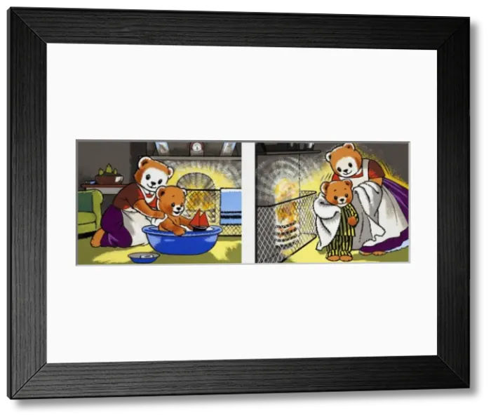 Framed Print : Teddy having his bath Framed Print : Teddy having his bath