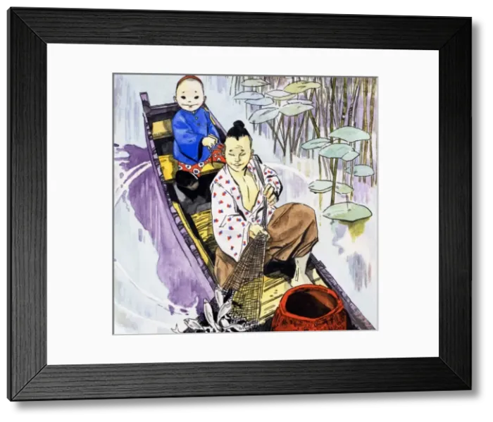 Framed Print : Japanese fishing Framed Print : Japanese fishing