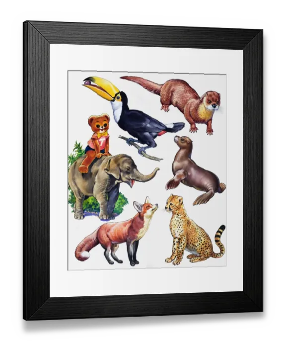 Framed Print : Animal montage Framed Print : Animal montage