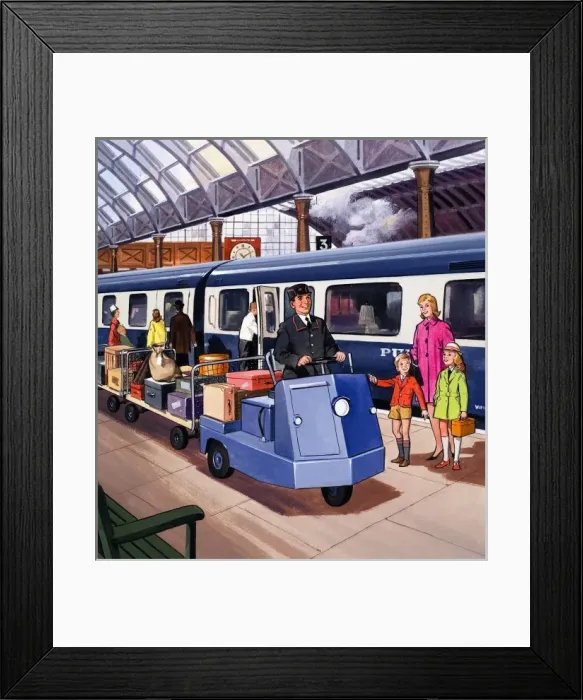 Framed Print : Luggage transporter driver Framed Print : Luggage transporter driver