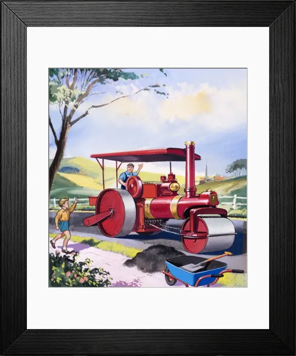 Framed Print : Steam Roller Driver Framed Print : Steam Roller Driver