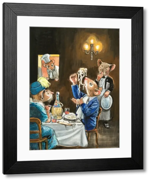 Framed Print : Town Mouse and Country Mouse Framed Print : Town Mouse and Country Mouse