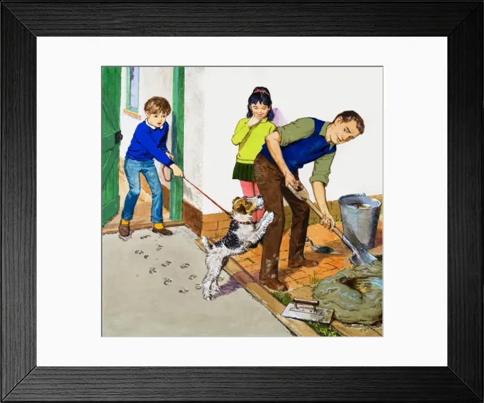 Framed Print : Laying cement Framed Print : Laying cement