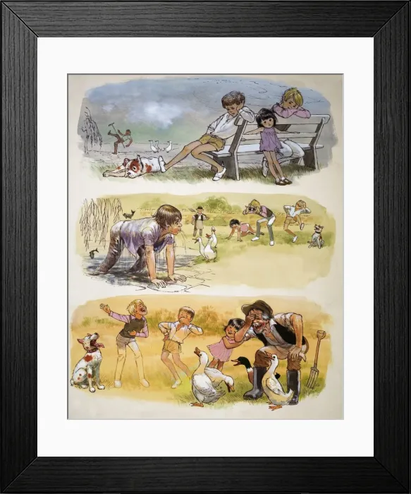 Framed Print : Children playing montage Framed Print : Children playing montage