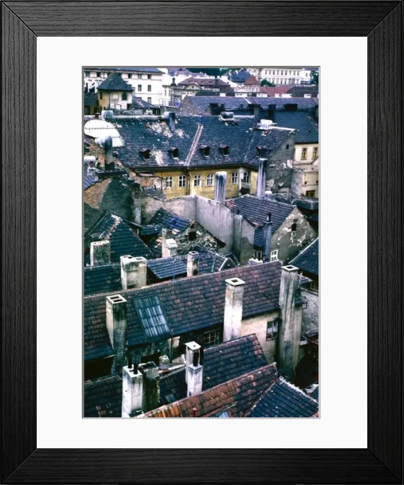 Framed Print : View across roofs in an East European town Framed Print : View across roofs in an East European town