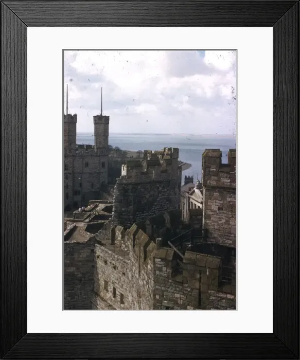 Framed Print : View of Caernarvon Castle, North Wales Framed Print : View of Caernarvon Castle, North Wales