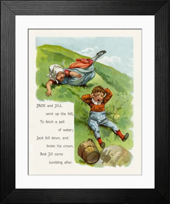 Framed Print : Anon McLoughlin. Jack & Jill Framed Print : Anon McLoughlin. Jack & Jill