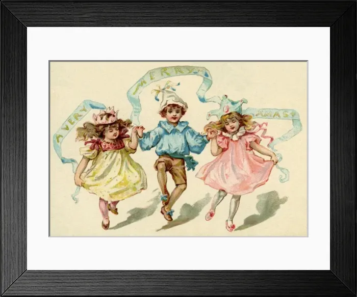 Framed Print : Anon Nister. Xmas banners Framed Print : Anon Nister. Xmas banners