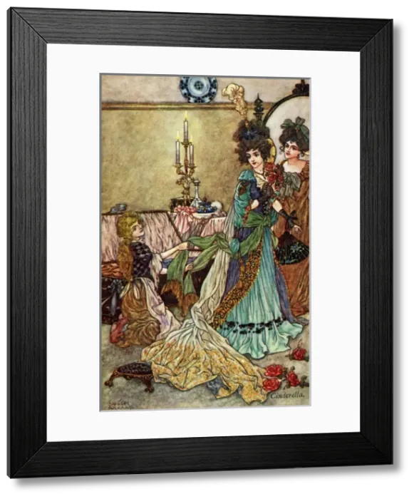 Framed Print : Black. Cinderella. Charles Folkard. c. 1923. jpg Framed Print : Black. Cinderella. Charles Folkard. c. 1923. jpg