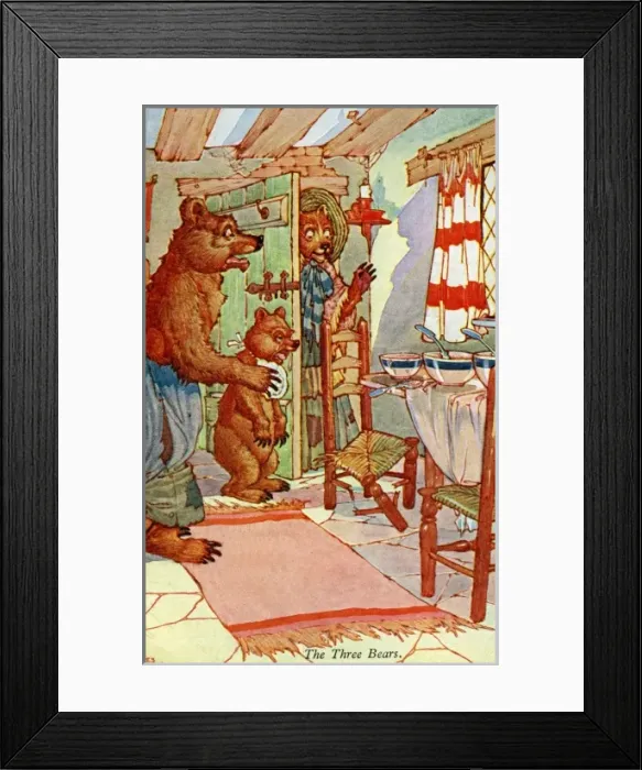Framed Print : C Folkard. The three bears Framed Print : C Folkard. The three bears