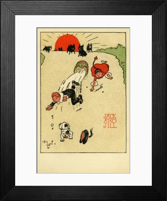 Framed Print : Hills. Jack & Jill. Cecil Aldin. 1898. jpg Framed Print : Hills. Jack & Jill. Cecil Aldin. 1898. jpg