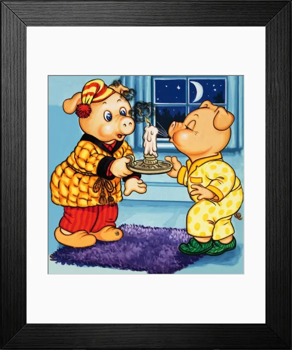 Framed Print : Two little pigs Framed Print : Two little pigs