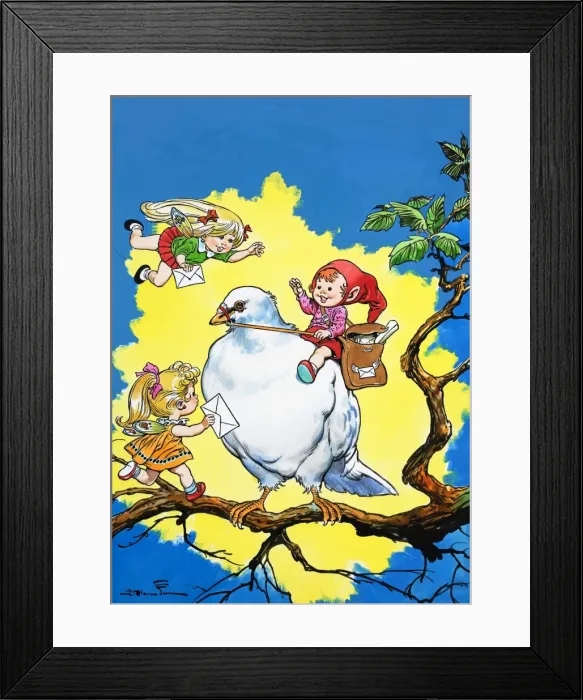 Framed Print : Pixies and Pigeon Post Framed Print : Pixies and Pigeon Post