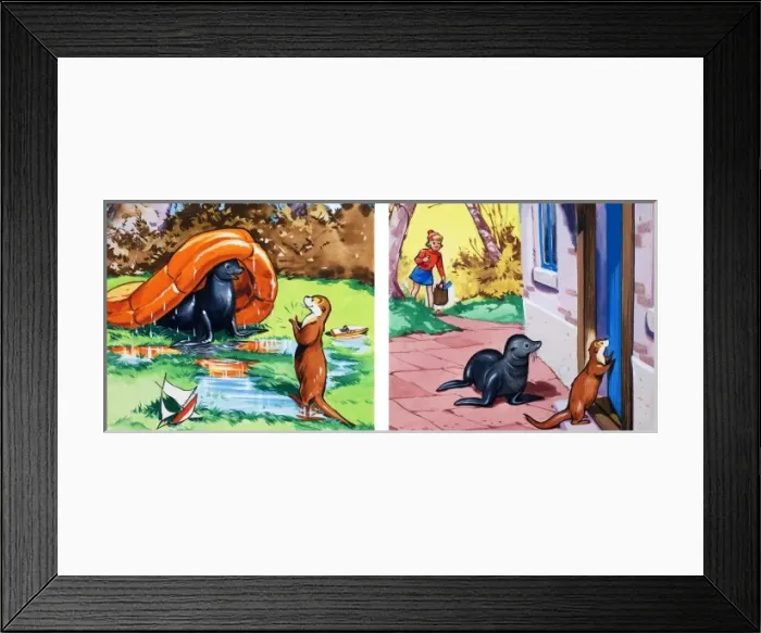 Framed Print : Fliptail the Otter Framed Print : Fliptail the Otter