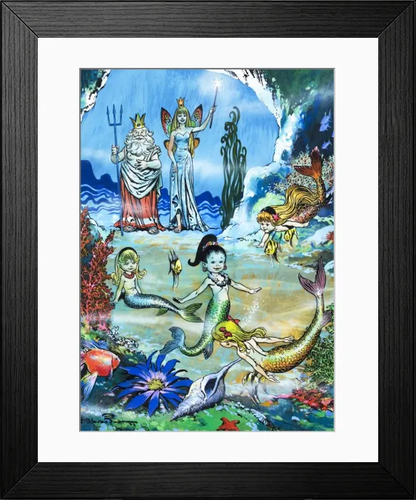 Framed Print : Mermaids at play Framed Print : Mermaids at play