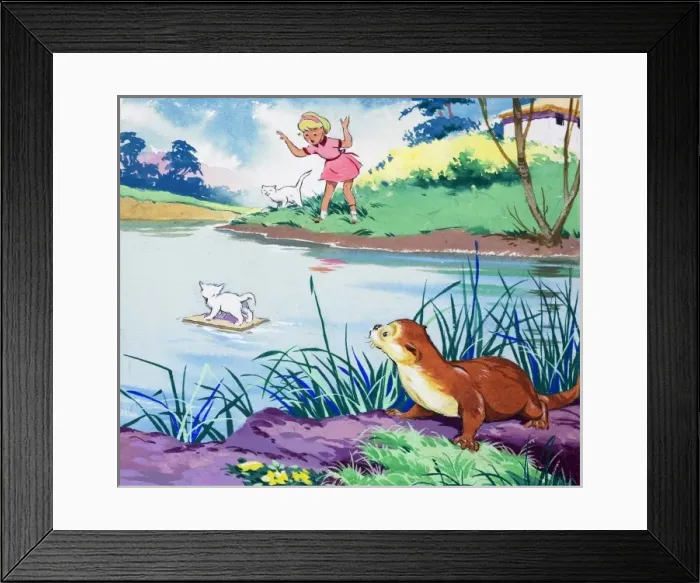Framed Print : Fliptail the Otter Framed Print : Fliptail the Otter