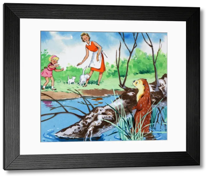Framed Print : Fliptail the Otter Framed Print : Fliptail the Otter