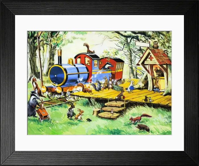 Framed Print : Animal railway station