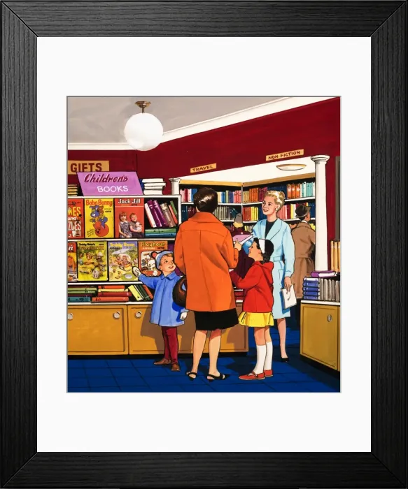 Framed Print : Book Saleswoman