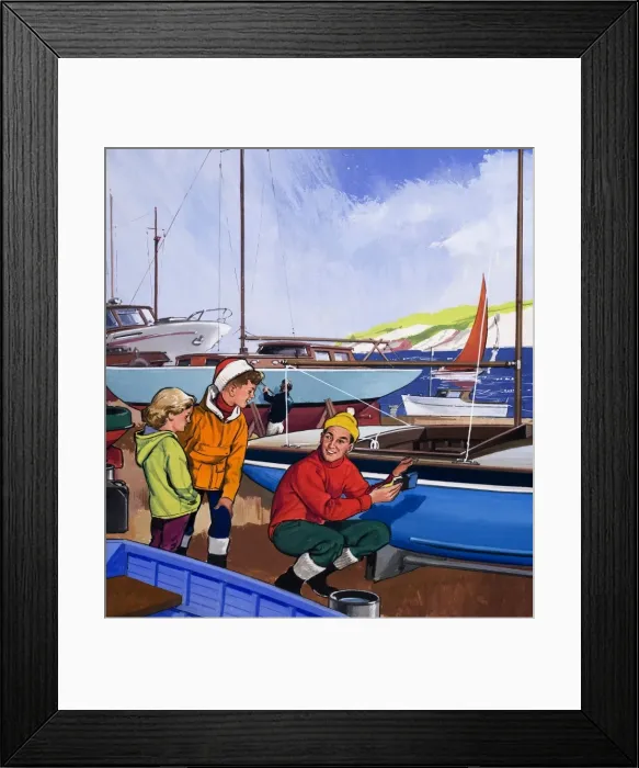 Framed Print : Boat Painter Framed Print : Boat Painter