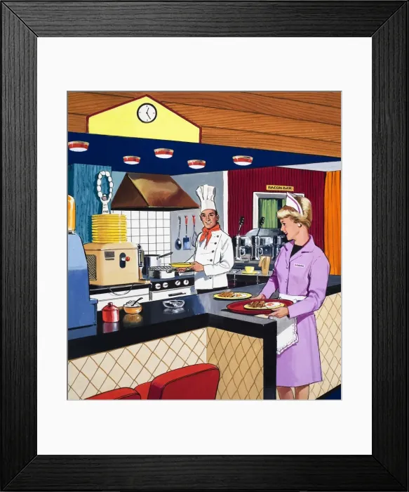 Framed Print : Cook and Waitress Framed Print : Cook and Waitress
