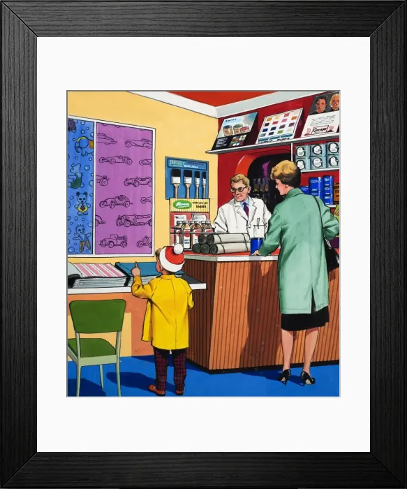 Framed Print : At the wallpaper shop Framed Print : At the wallpaper shop