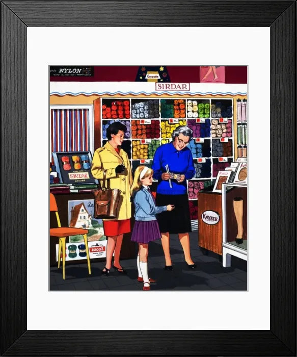 Framed Print : At the wool shop Framed Print : At the wool shop