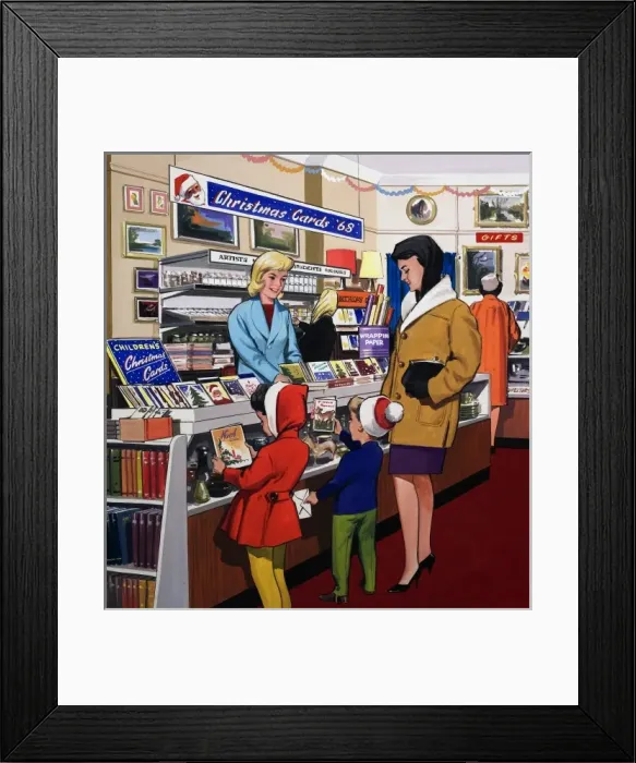 Framed Print : Christmas Card shop Framed Print : Christmas Card shop