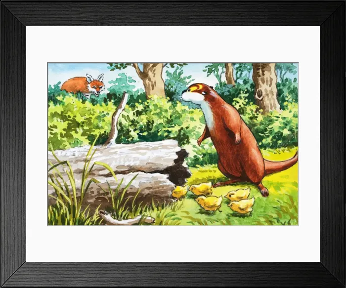 Framed Print : Fliptail the Otter Framed Print : Fliptail the Otter