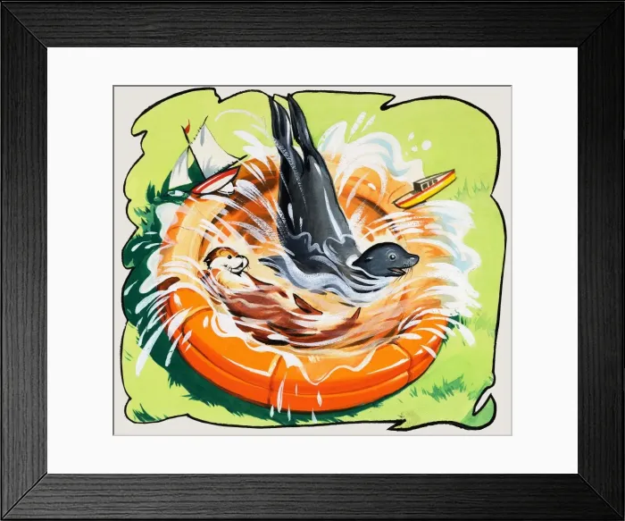 Framed Print : Fliptail the Otter Framed Print : Fliptail the Otter