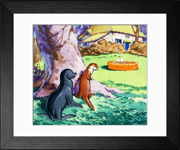 Framed Print : Fliptail the Otter Framed Print : Fliptail the Otter