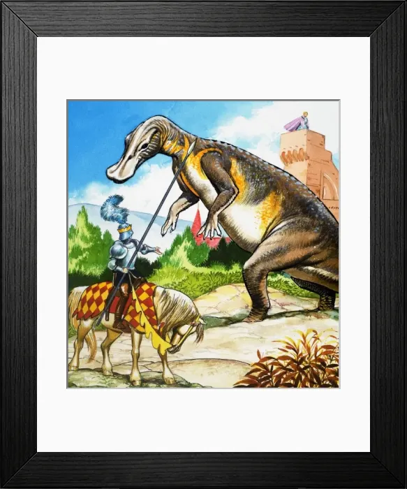 Framed Print : The Lady and the Dragon Framed Print : The Lady and the Dragon