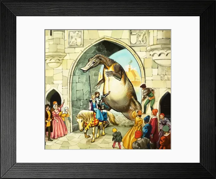 Framed Print : The Lady and the Dragon Framed Print : The Lady and the Dragon