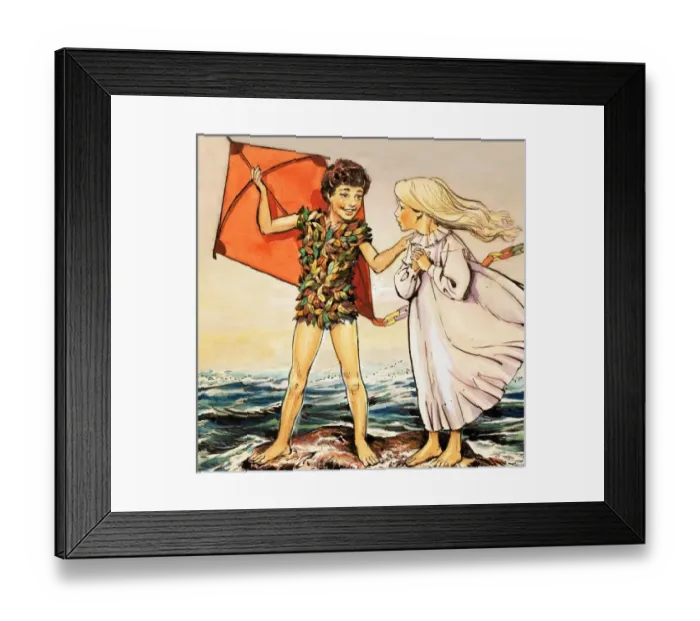 Framed Print : Peter Pan and Wendy