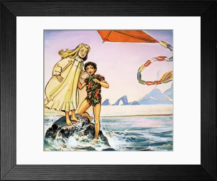 Framed Print : Peter Pan and Wendy Framed Print : Peter Pan and Wendy