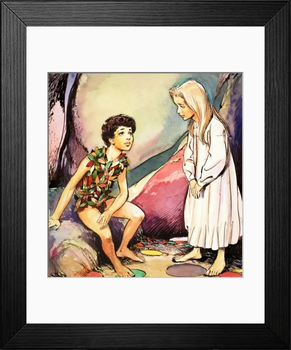 Framed Print : Peter Pan and Wendy Framed Print : Peter Pan and Wendy