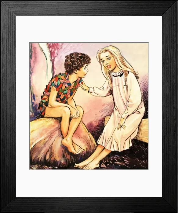 Framed Print : Peter Pan and Wendy Framed Print : Peter Pan and Wendy