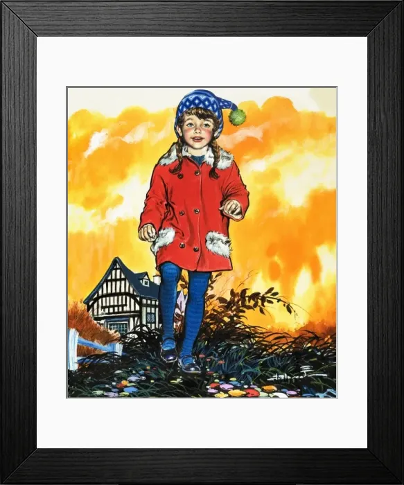 Framed Print : Girl in a bobble hat Framed Print : Girl in a bobble hat