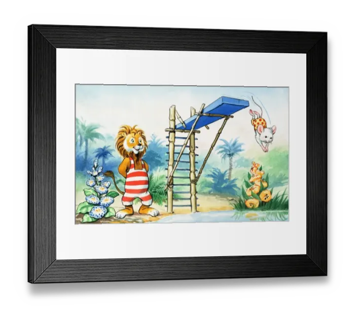 Framed Print : Leo the Friendly Lion Framed Print : Leo the Friendly Lion