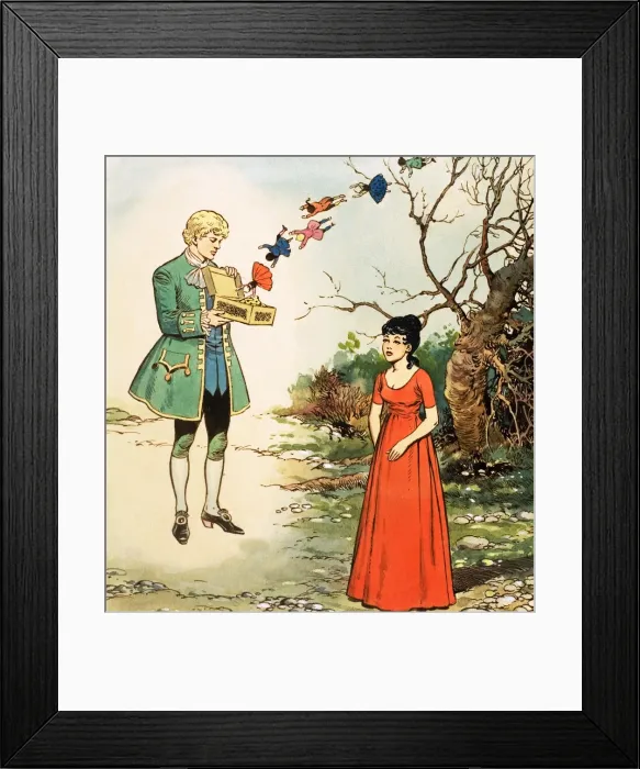 Framed Print : Princess Petal and the Green Page Framed Print : Princess Petal and the Green Page