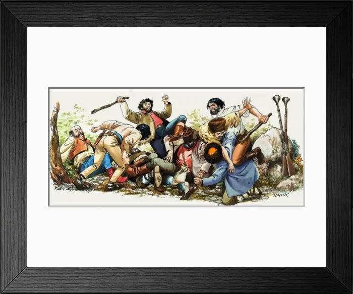 Framed Print : A scuffle in the forest Framed Print : A scuffle in the forest