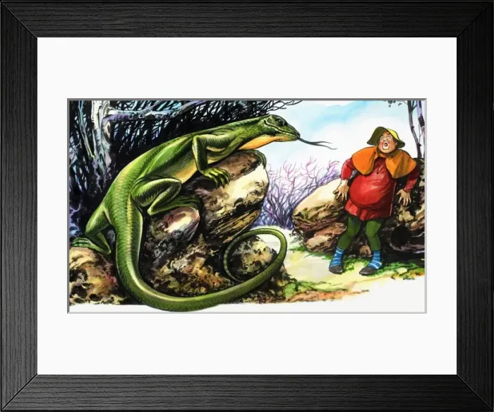 Framed Print : Fairy Tales from Many Lands: The Fairy Lizard Framed Print : Fairy Tales from Many Lands: The Fairy Lizard