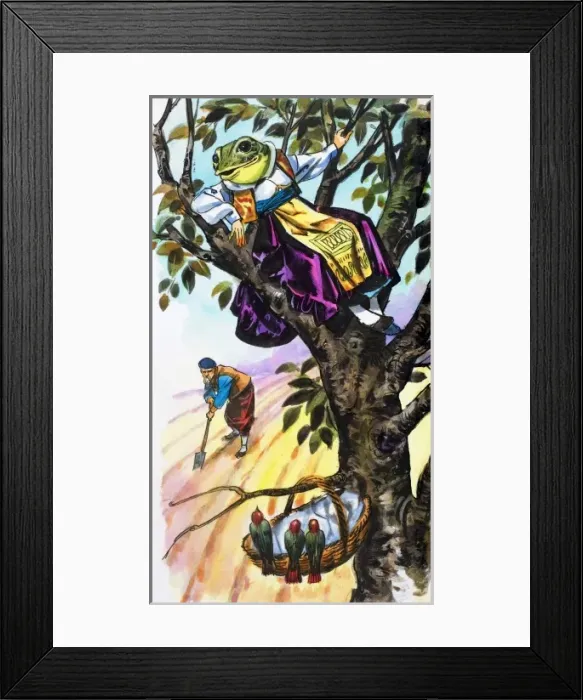 Framed Print : Tales From Many Lands: The Little Singing Frog Framed Print : Tales From Many Lands: The Little Singing Frog