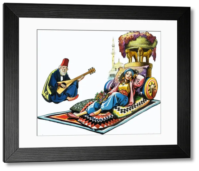 Framed Print : Tales from Many Lands: Gulamed and the Magician Framed Print : Tales from Many Lands: Gulamed and the Magician