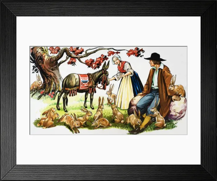 Framed Print : Tales from Many Lands: The Three Peaches Framed Print : Tales from Many Lands: The Three Peaches