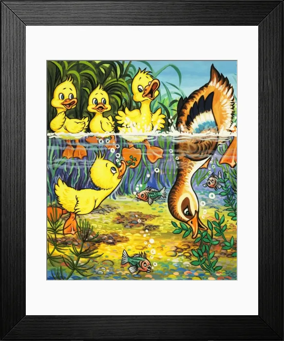 Framed Print : Duck and ducklings Framed Print : Duck and ducklings