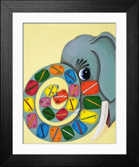Framed Print : Elephant trunk with numbers Framed Print : Elephant trunk with numbers