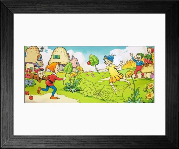 Framed Print : Pixies playing a kind of tennis Framed Print : Pixies playing a kind of tennis