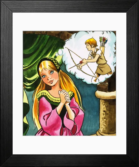 Framed Print : Girl with Cupid Framed Print : Girl with Cupid